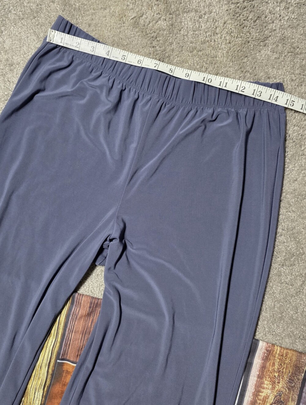 Marla Wynne Pull On Pants Wide Leg Trousers Blue Women's Size Medium - Picture 4 of 8